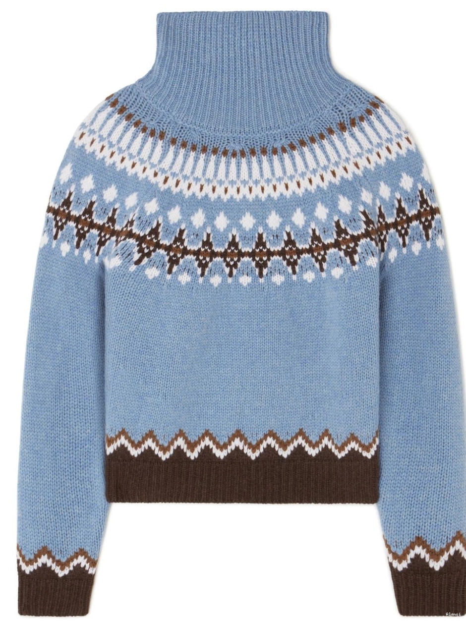 Cheap jumper Alanui intarsia-knit Women high-neck 0711